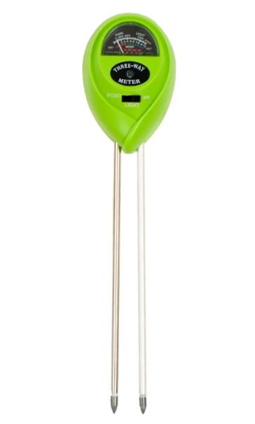 Мультитестер почвы 3в1 (кислотность, влажность, освещенность) PH-200 Green Helper