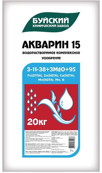 АКВАРИН (15) 3-11-38+3Mg+9S Буйские удобрения