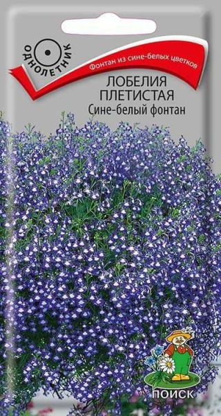 Однолетник Лобелия плетистая Сине-белый фонтан ЦВ Поиск