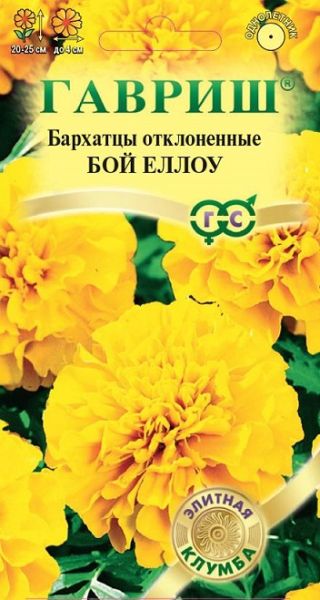 Однолетник Бархатцы откл. Бой Еллоу Элитная клумба Гавриш