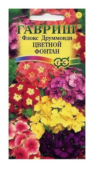 Однолетник Флокс Цветной фонтан друммонда, смесь Гавриш