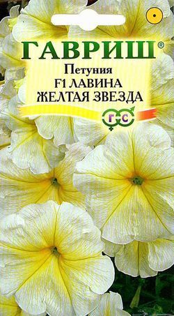 Однолетник Петуния Лавина Желтая Звезда F1 Гавриш