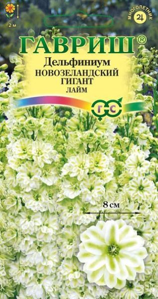 Многолетник Дельфиниум Новозеландский гигант лайм супермахр. Гавриш