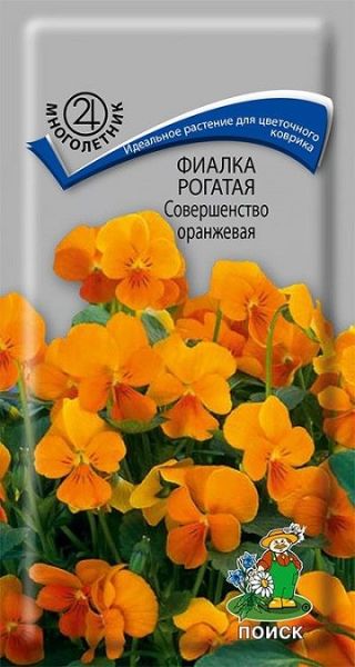 Многолетник Фиалка рогатая Совершенство Оранжевая ЦВ Поиск