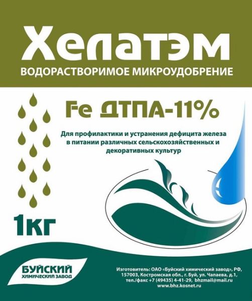 ХЕЛАТЭМ ЖЕЛЕЗО ДТПА 11% Буйские удобрения