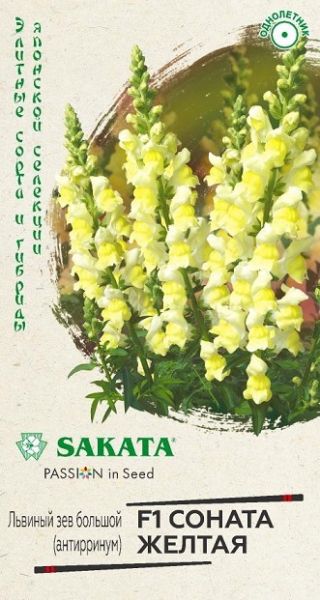 Однолетник Львиный зев Соната желтая саката Элитная клумба Гавриш