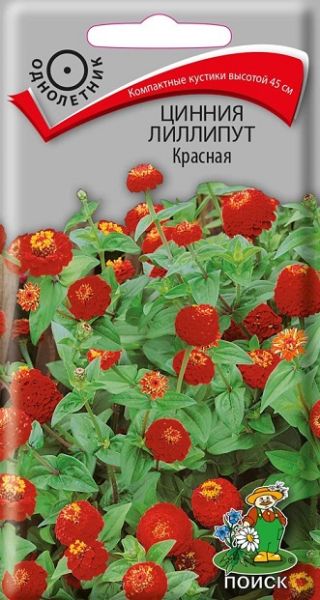 Однолетник Цинния лиллипут Красная ЦВ Поиск